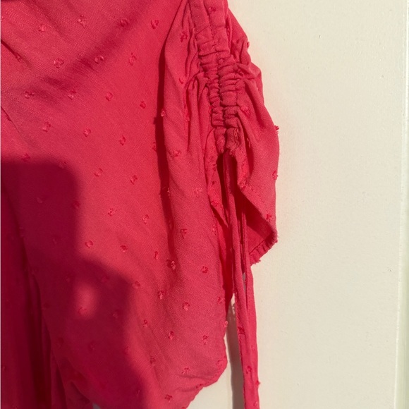 Torrid Pink Wrap Sundress with Tie Front and Plunge Neckline - Picture 3 of 4